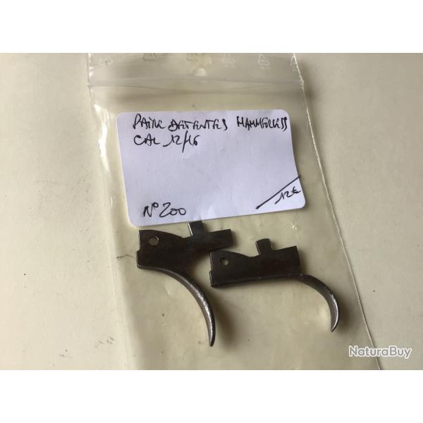 VENDU PAR LE-CUIRASSIER PAIRE DE DETENTES POUR FUSILS HAMMERLESS CAL12/16