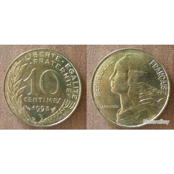 France 10 Centimes 1995 Lagriffoul Franc Piece Centime Francs