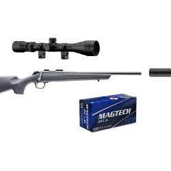 Pack Carabine CVA rimfire basic cal.22lr avec lunette 3-9x40 + silencieux 1/2x28+ 50 munitions