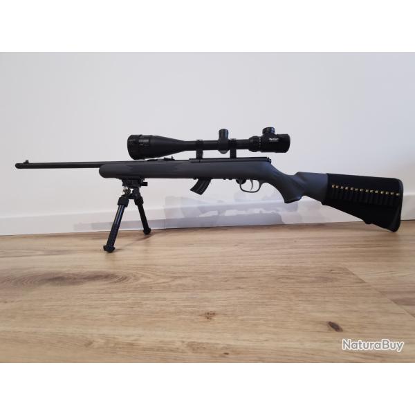Ensemble Carabine 22Lr Stevens 300 lunette bipied rail picatinny cartouchi�re boule d'armement