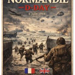 PLAQUE METAL DEBARQUEMENT 6 JUIN 1944 1/WW2