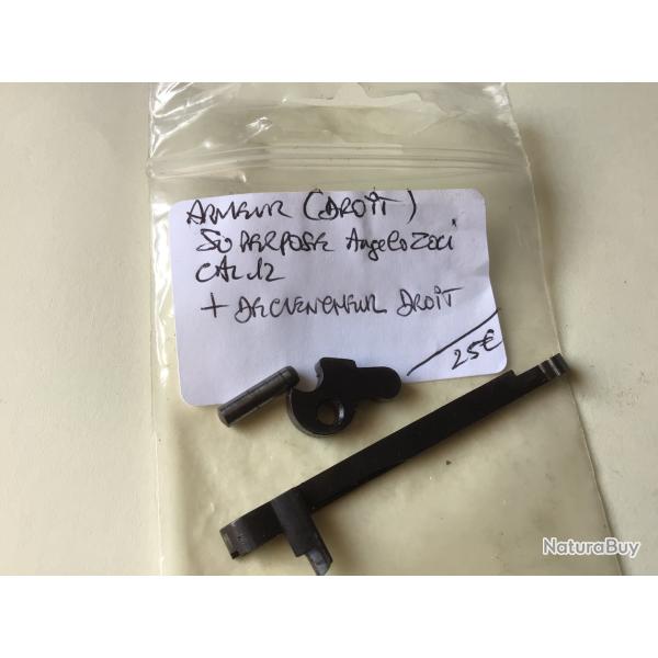 VENDU PAR LE-CUIRASSIER  ARMEUR DROIT + D�CLENCHEUR  FUSIL ANGELO ZOLI SUPERPOS� CALIBRE 12