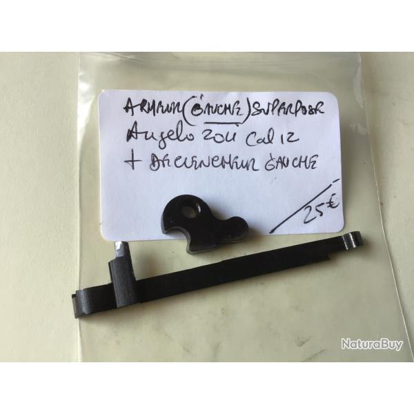 VENDU PAR LE-CUIRASSIER  ARMEUR GAUCHE + D�CLENCHEUR  FUSIL ANGELO ZOLI SUPERPOS� CALIBRE 12