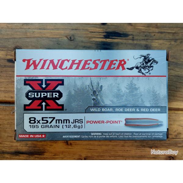 Balles de chasse Winchester Super X 8�57mm JRS Power-Point