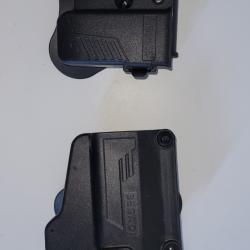 Holster Universelle Gaucher + porte chargeur rigide BEGADI