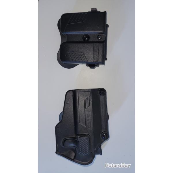 Holster Universelle Gaucher + porte chargeur rigide BEGADI