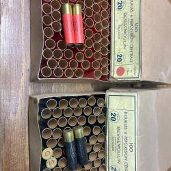 Douille de Chasse calibre 20 en carton lot 2