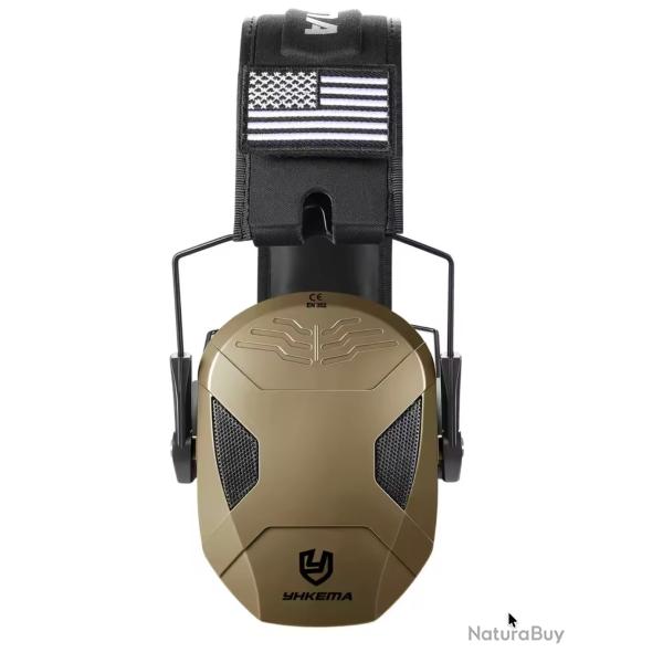 Casque Antibruit Passif YHKEMA P40 Desert Maron