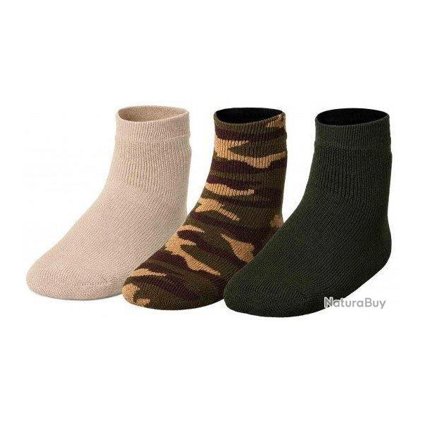 Pack 3 chaussettes vert/beige/camo TREELAND-43/46
