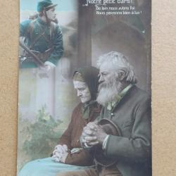 CPA PATRIOTIQUE GUERRE 1914-1918 SOLDAT PARENT NOTRE PETIT GARS ECRITE