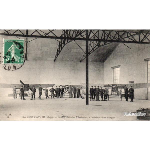 Carte Postale Ancienne - Camp d'Avord (Cher) - Centre Militaire d'Aviation- N�8664