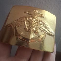 AUTHENTIQUE BOUCLE DE CEINTURE GARDE C&Ocirc;TE MARINE RUSSE FSB (KGB) NEUVE