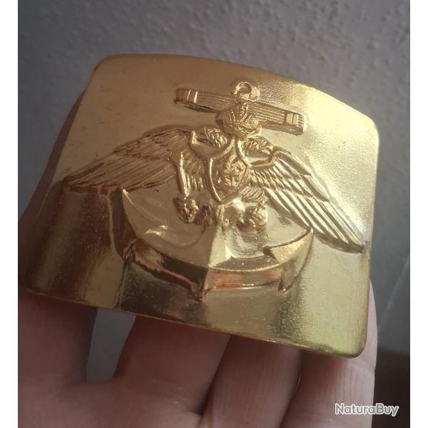 AUTHENTIQUE BOUCLE DE CEINTURE GARDE C�TE MARINE RUSSE FSB (KGB) NEUVE