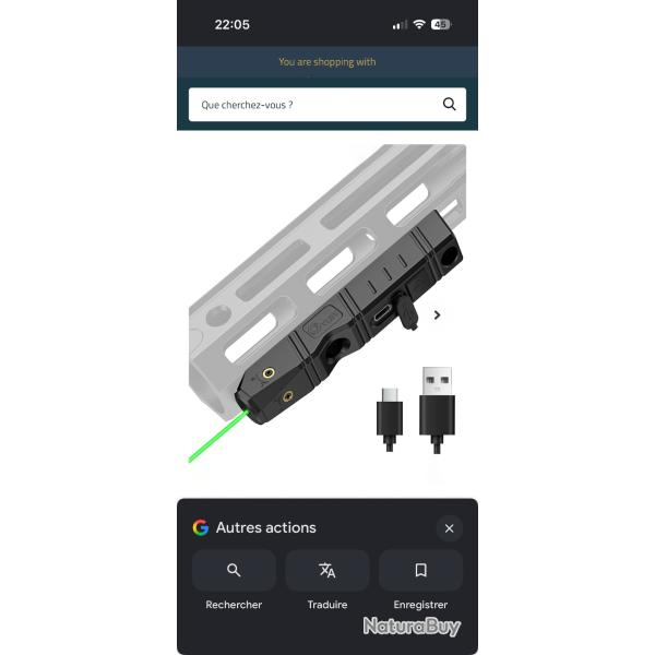 Vis�e laser CVLIFE pour fusil compatible rail M-Lok