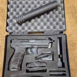 PISTOLETS HK P30 CAL 9X19 FILLET&Eacute;E AVEC MOD&Eacute;RATEUR DE SON