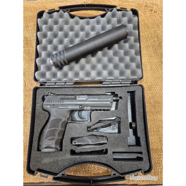 PISTOLETS HK P30 CAL 9X19 FILLET�E AVEC MOD�RATEUR DE SON