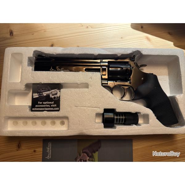 Revolver Airsoft Dan Wesson 6" High Power Co2 (ASG) - �tat neuf - steel grey