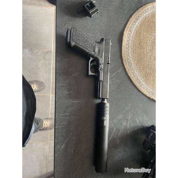 Ensemble GLOCK 17gen3 filet�e+  crosse Roni et mod�rateur