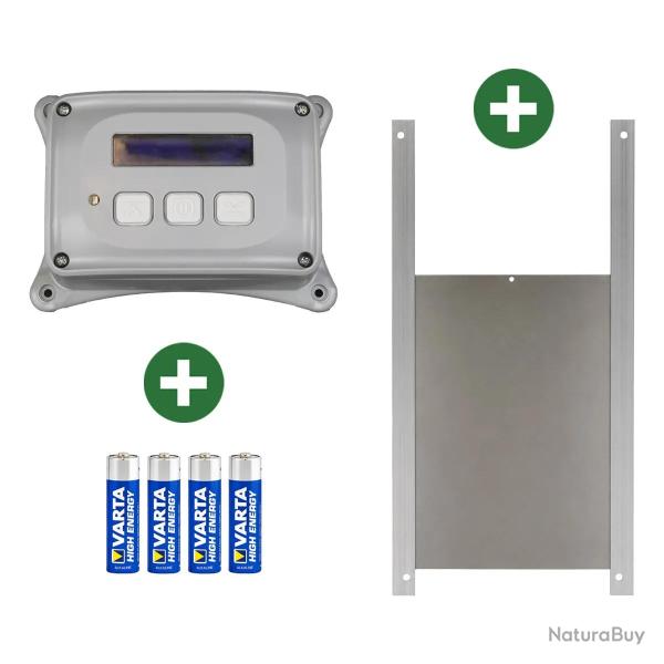 Kit Portier Breedsafe pro +1 trappe poules +1 trappe oies + 4 piles avec programmation et/ou sonde l