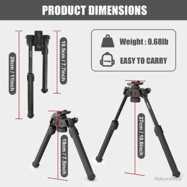 Super promo (c ) !!!!  Bipied de style Magpul fixation M LOOK  ( couleur noir )