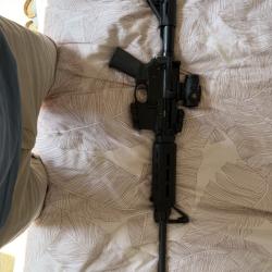 RUGER AR 556  quasi neuf 223 rem + optique + r&eacute;cup&eacute;rateur de douilles + housse de transport