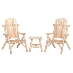 Ensemble de salon de jardin 3 pcs bois massif d'&eacute;pic&eacute;a