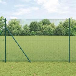 Cl&ocirc;ture en fils soud&eacute;s pour fixation au sol 25 x 1,5 m Vert