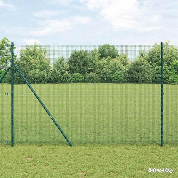 Cl�ture en fils soud�s pour fixation au sol 25 x 1,5 m Vert