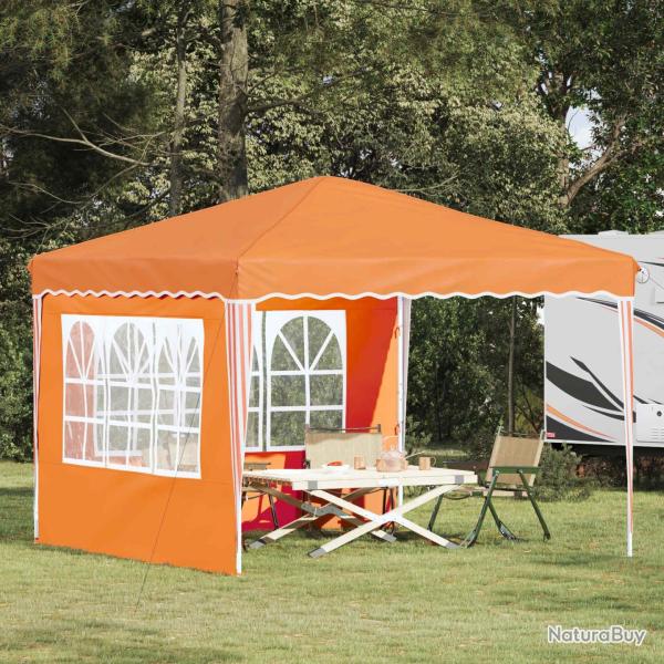 Tente de f�te pop-up 288 x 288 x 245 cm Orange Tissu Oxford
