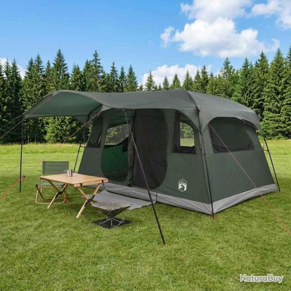 Tente tunnel Vert arm�e 366 x 244 x 198 cm Polyester et Acier