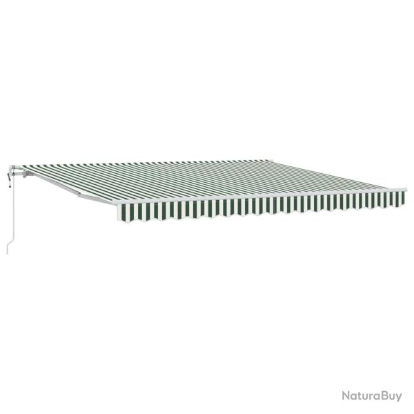 Auvent r�tractable Vert et blanc 400 � 300 cm