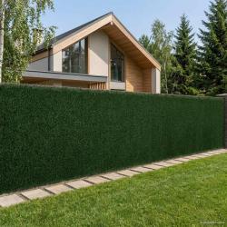 Cl&ocirc;ture Artificielle Vert fonc&eacute; 1 x 3 m PVC et Acier