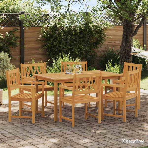 Chaises de jardin 6 pcs Naturel Bois d'Acacia Massif