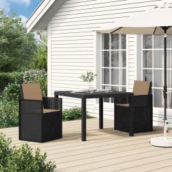 Chaises de jardin salle &agrave; manger 2 pcs Anthracite et taupe PP