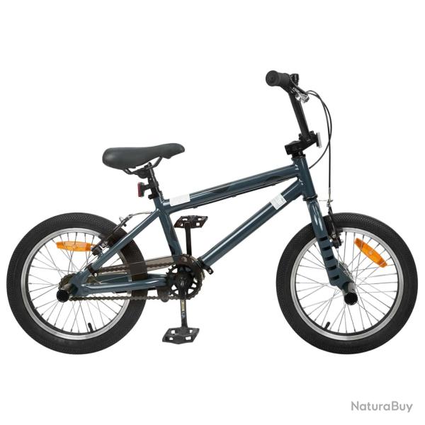 BMX 16 Pouces pour 5-8 ans Gris fonc�