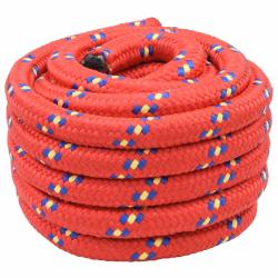 Corde de bateau 25 m 4 Rouge PP
