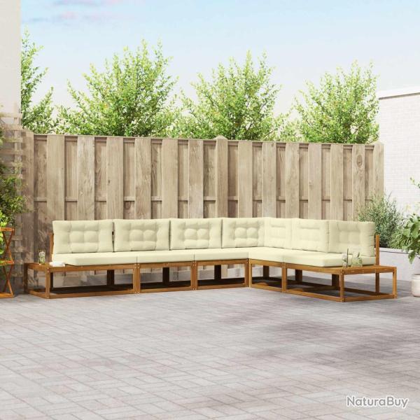 Ensemble de canap�s d'ext�rieur Naturel et Cr�me