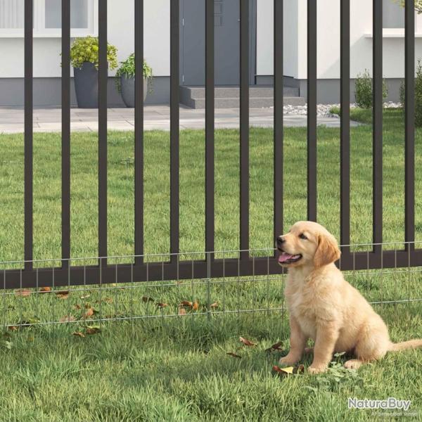 Cl�ture de jardin avec piquets 48 pcs 75 x 30 cm Mesh Argent�