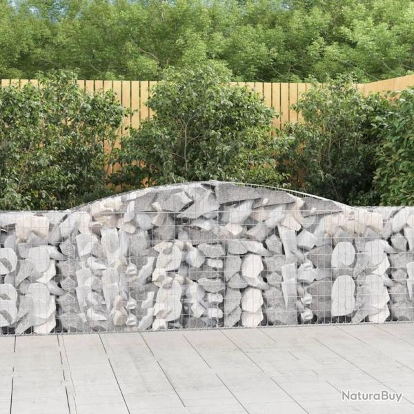Paniers � gabions arqu�s 5 pcs 400x30x100/120 cm Fer galvanis�