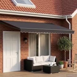 Auvent r&eacute;tractable &eacute;lectrique Anthracite 4 x 2 m
