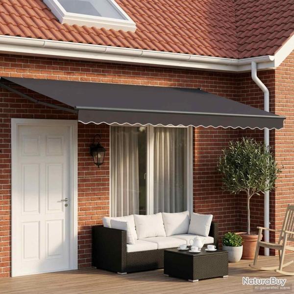 Auvent r�tractable �lectrique Anthracite 4 x 2 m