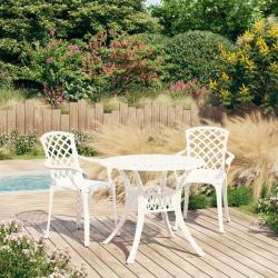 Ensemble de bistro 3 pcs Aluminium coul&eacute; Blanc