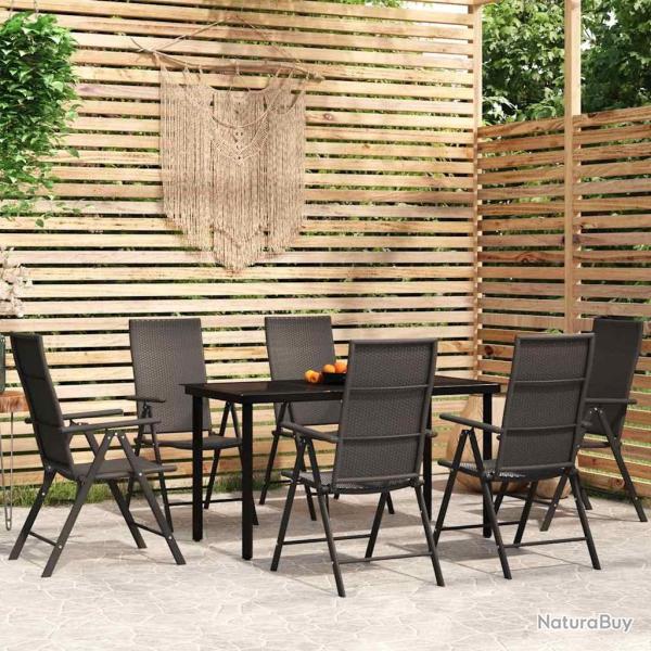 Ensemble � manger de jardin 7 pcs Noir