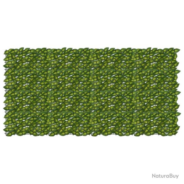 �cran de balcon avec feuilles Vert et jaune 200 x 100 cm