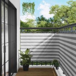 &Eacute;cran de balcon Gris clair et blanc 120 x 600 cm