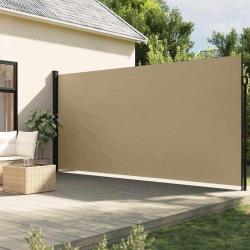 Auvent lat&eacute;ral r&eacute;tractable beige 200x500 cm