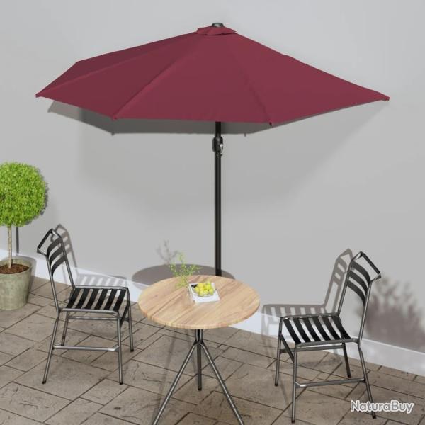 Parasol de balcon m�t en aluminium Bordeaux 270x144x222 cm Demi