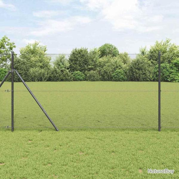 Cl�ture en fils soud�s pour fixation au sol 25 x 1 m Gris