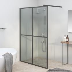 &Eacute;cran de douche 140x195 cm Verre tremp&eacute; fonc&eacute;