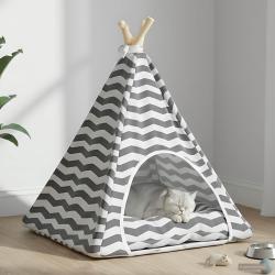 Teepee pour animaux de compagnie avec coussin 50 x 50 x 60 cm
